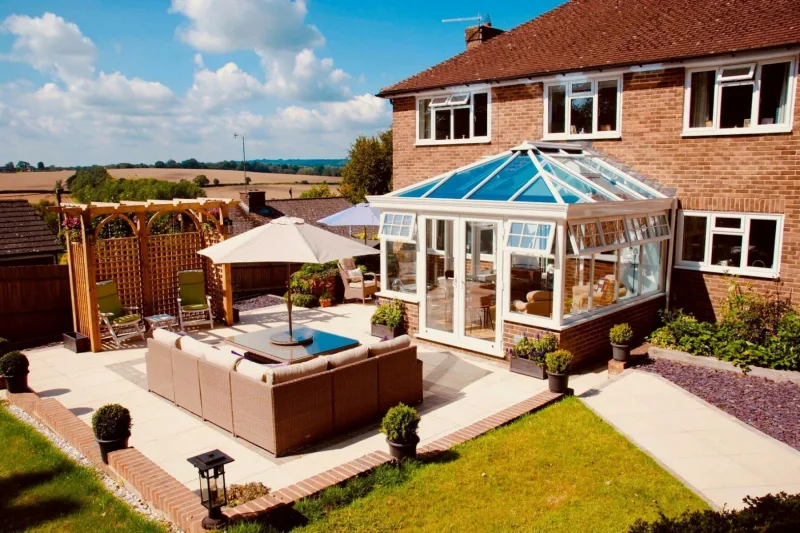 glass conservatory roof