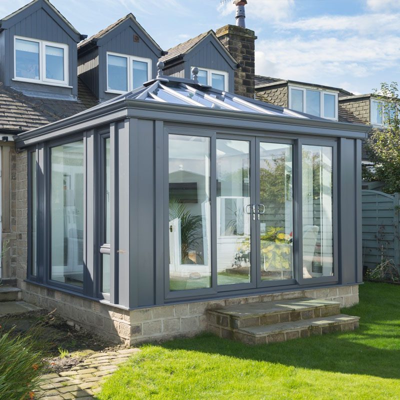 Grey Edwardian conservatory