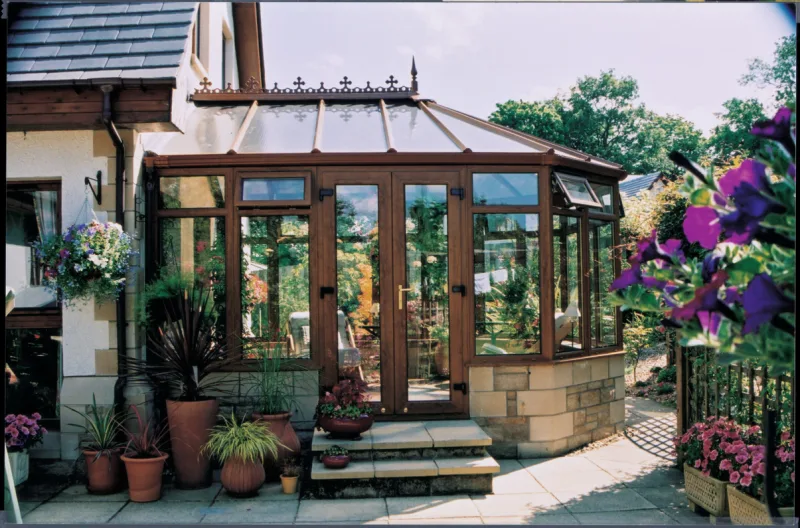 brown victorian conservatory