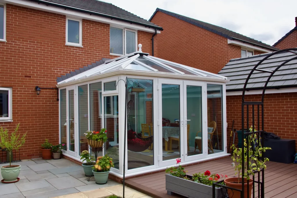 white upvc conservatory